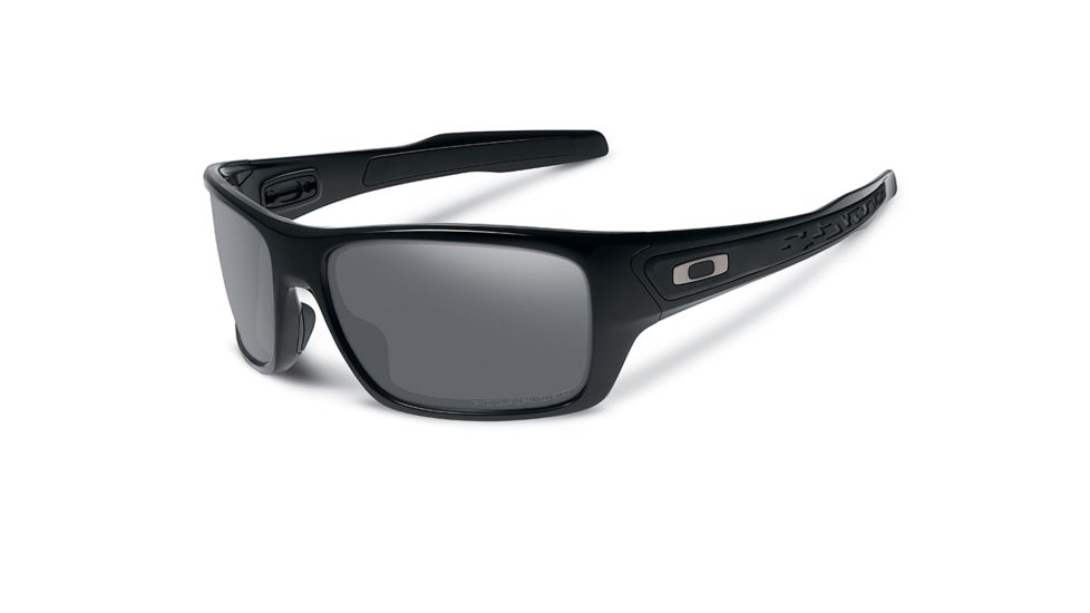Oakley SI Turbine Sunglasses,Matte Black Frame,Rectangle Grey Polarized Lens OO9263-12