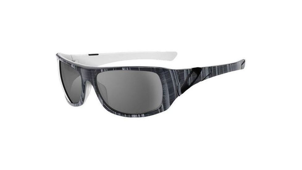 Oakley Sideways Black Plaid Frame w/ Grey Polarized Lenses Sunglasses 12-962