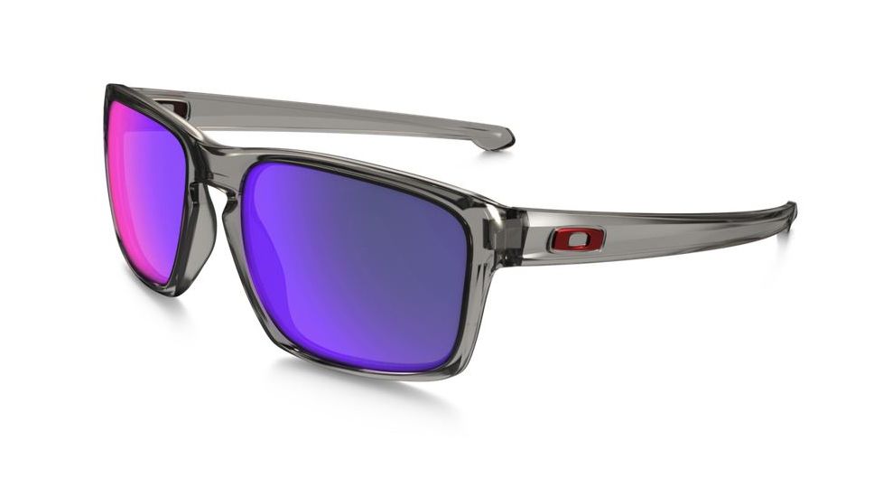 Oakley Silver Sunglasses Grey Smoke Frame, Positive Red Iridium Polarized Lens-OO9262-11