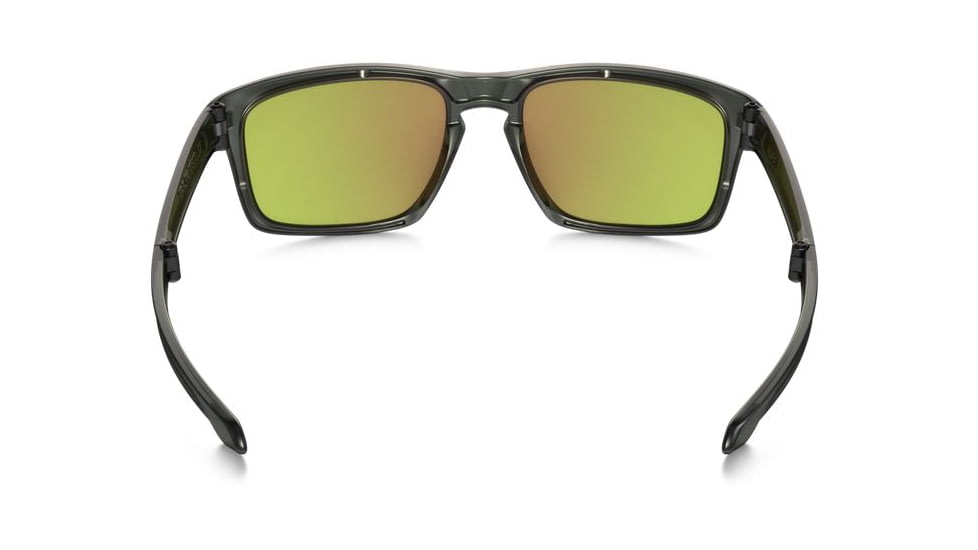 Oakley Silver Foldable Sunglasses Matte Olive Ink Frame, Fire Iridium Polarized Lens-OO9246-06
