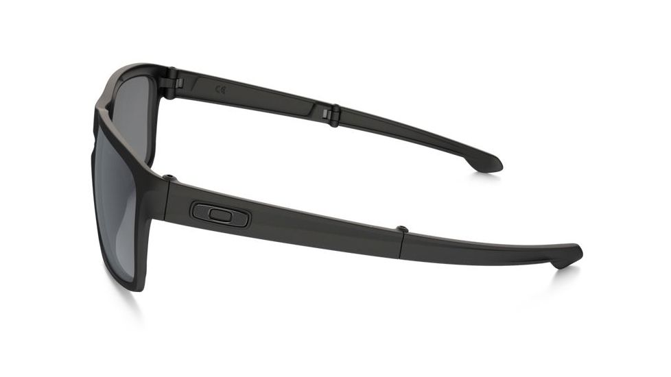 Oakley Silver Foldable Sunglasses Matte Black Frame, Black Iridium Polarized Lens-OO9246-04