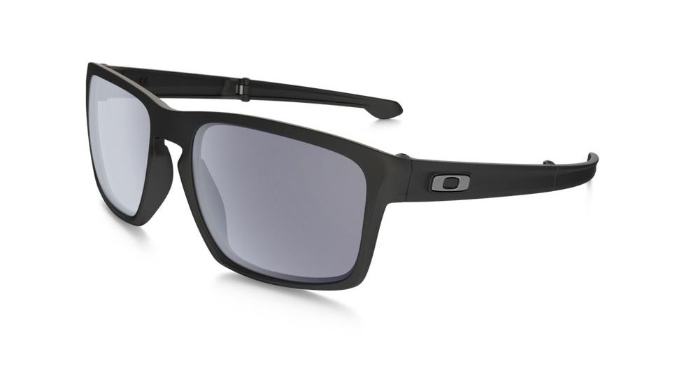 Oakley Silver Foldable Sunglasses Matte Black Frame, Grey Lens-OO9246-01