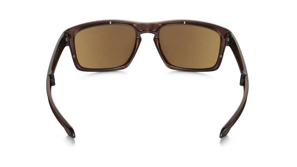 Oakley Silver Foldable Sunglasses Matte Dark Amber Frame, Tungsten Iridium Polarized Lens-OO9246-05