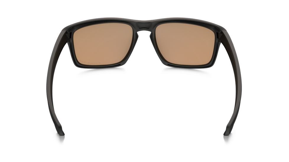 Oakley Silver Sunglasses Matte Black Frame, Bronze Polarized Lens-OO9262-08