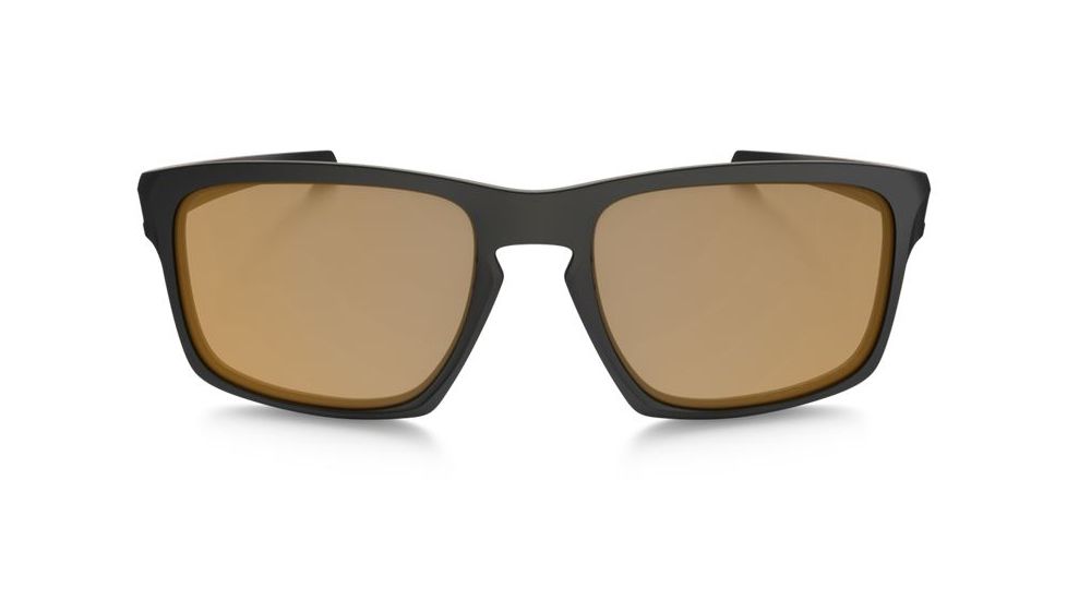 Oakley Silver Sunglasses Matte Black Frame, Bronze Polarized Lens-OO9262-08