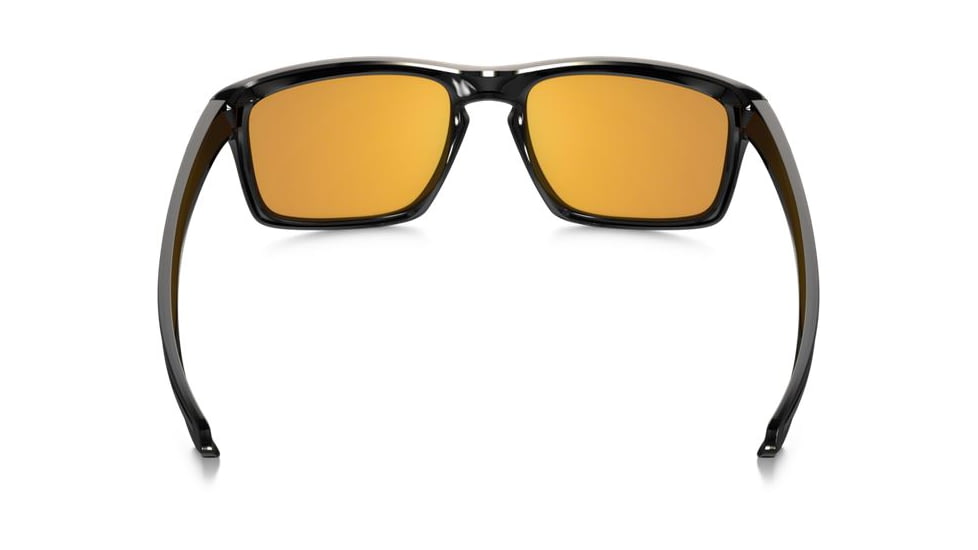 Oakley Silver Sunglasses Polished Black Frame, 24K Iridium Lens-OO9262-05