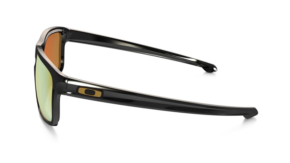 Oakley Silver Sunglasses Polished Black Frame, 24K Iridium Lens-OO9262-05