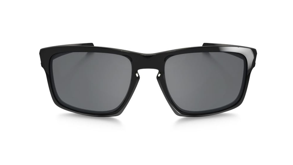 Oakley Silver Sunglasses Polished Black Frame, Black Iridium Lens-OO9262-04