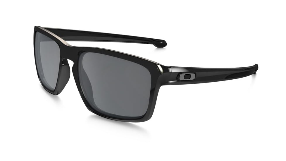 Oakley Silver Sunglasses Polished Black Frame, Black Iridium Lens-OO9262-04