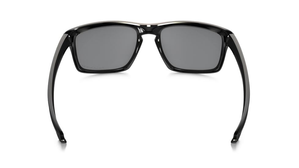 Oakley Silver Sunglasses Polished Black Frame, Black Iridium Polarized Lens-OO9262-09