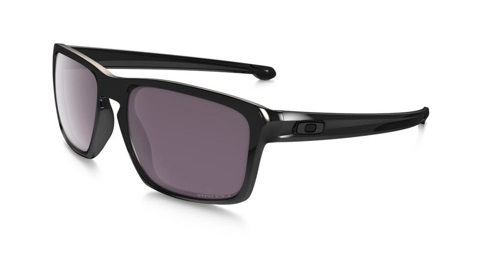 Oakley Silver Sunglasses Polished Black Frame, Prizm Daily Polarized Lens-OO9262-07