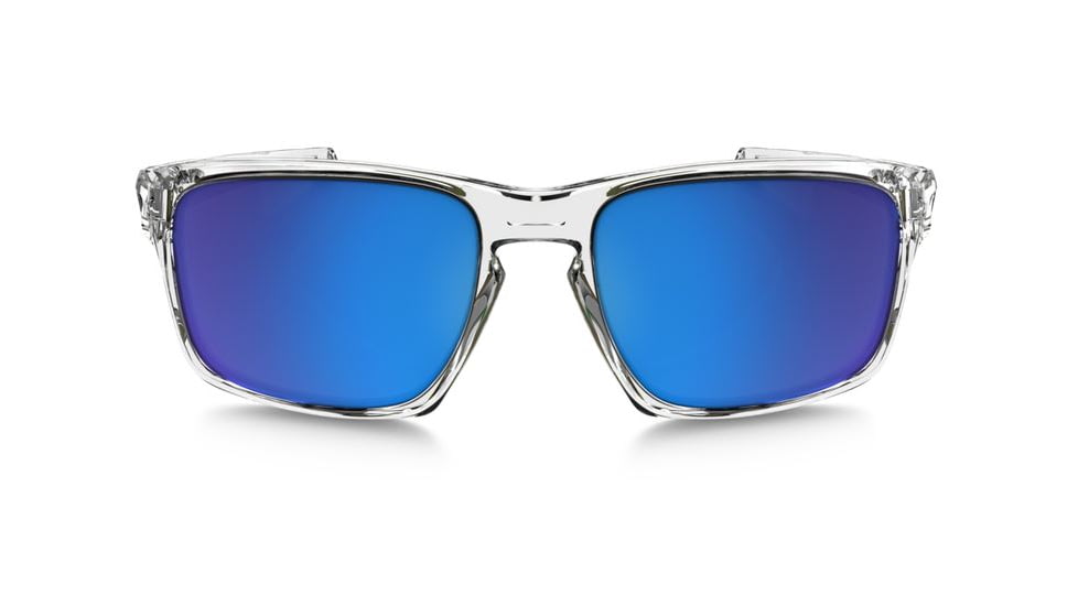 Oakley Silver Sunglasses Polished Clear Frame, Sapphire Iridium Lens-OO9262-06