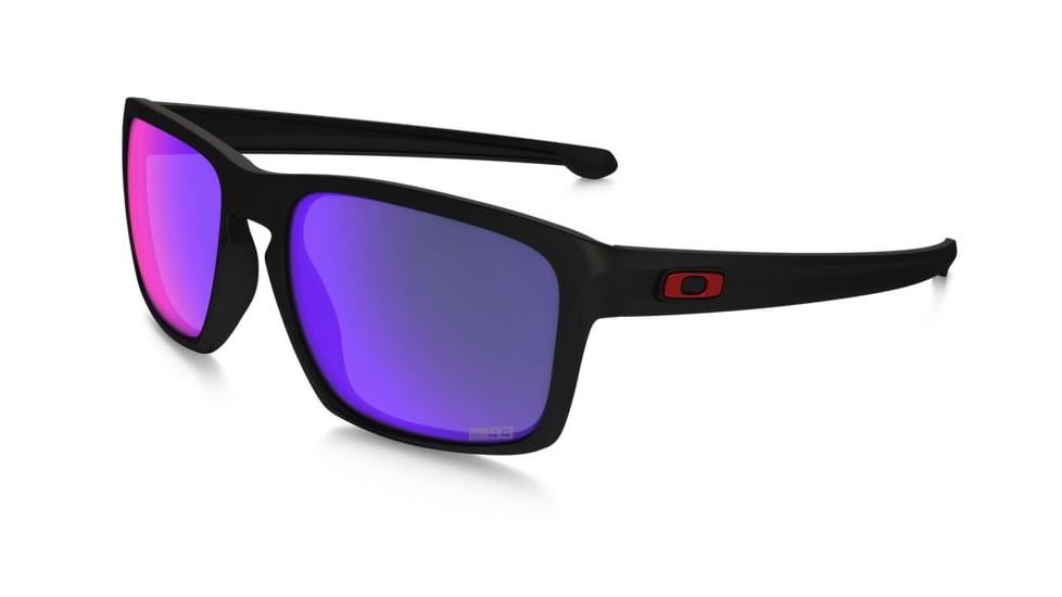 Oakley Silver Sunglasses Sliver Matte Black Frame, Positive Red Iridium Lens-OO9262-20