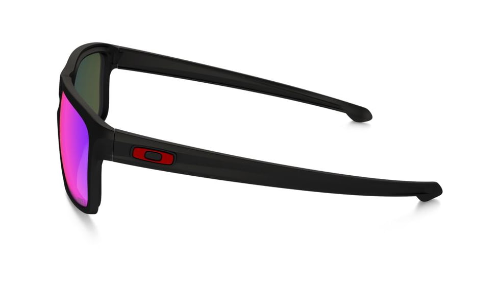 Oakley Silver Sunglasses Sliver Matte Black Frame, Positive Red Iridium Lens-OO9262-20