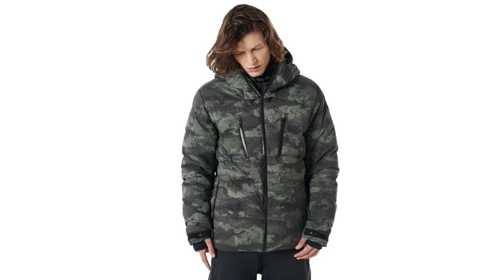 Oakley Ski Down Jacket 15K - Mens, Camou, Extra Large, 412526-9A1-XL