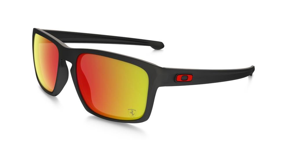Oakley Sliver Sunglasses Matte Black Frame, Ruby Iridium Lens-OO9262-12