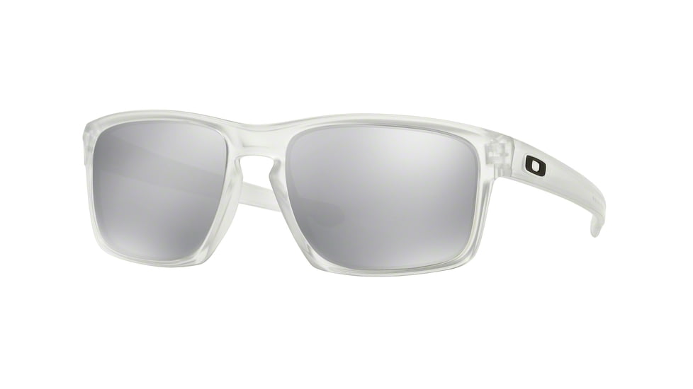 Oakley Sliver Sunglasses 926223-57 - Matte Clear Frame, Chrome Iridium Lenses