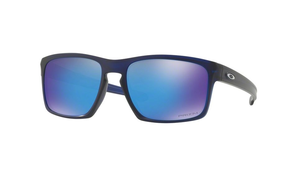 Oakley Sliver Sunglasses 926245-57 - Matte Translucent Blue Frame, Prizm Sapphire Lenses