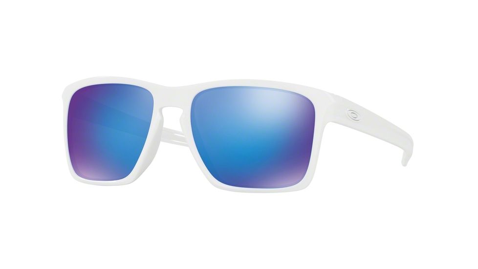 Oakley Sliver XL A OO9346 Sunglasses 934602-57 - Polished White Frame, Sapphire Iridium Lenses