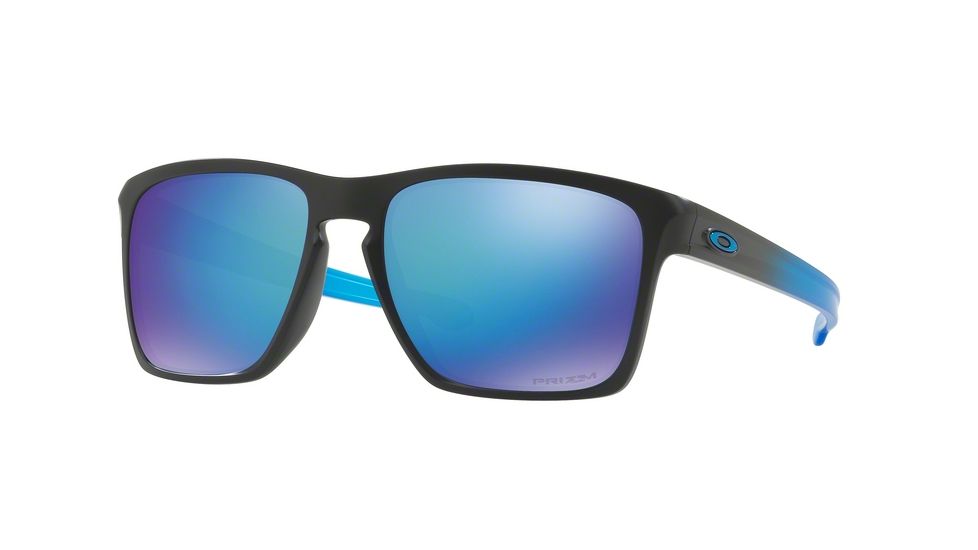 Oakley Sliver XL A OO9346 Sunglasses 934610-57 - Matte Black Frame, Prizm Sapphire Polarized Lenses