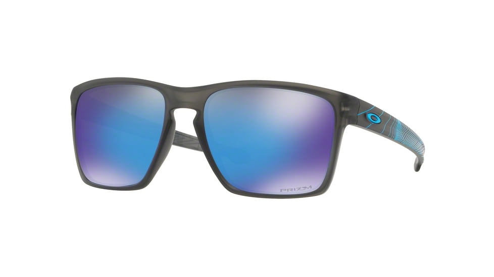 Oakley Sliver XL OO9341 Sunglasses 934120-57 - Matte Grey Smoke Aero Frame, Prizm Sapphire Lenses