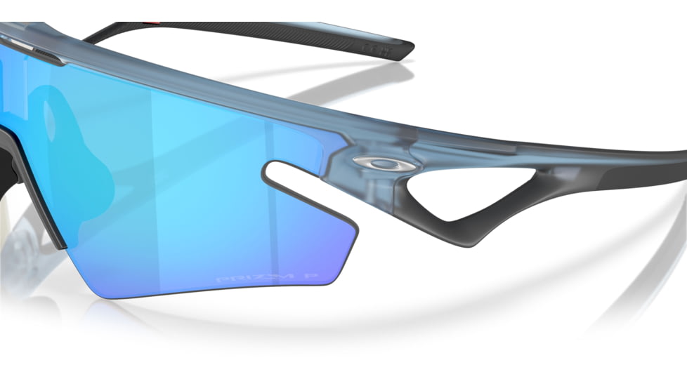 Oakley Sphaera Slash Sunglasses, Matte Stonewash, PRIZM Sapphire Polarized, PRIZM Sapphire Polarized, OO9499-0336
