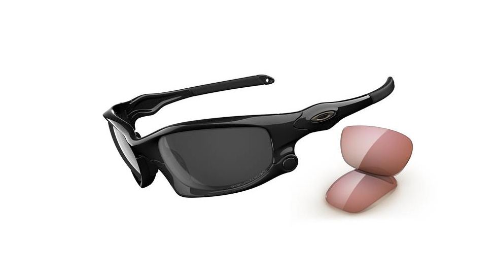 Oakley Split Jacket Sunglasses, Dark Grey Frame, Positive Red Irid Lens OO9099-06