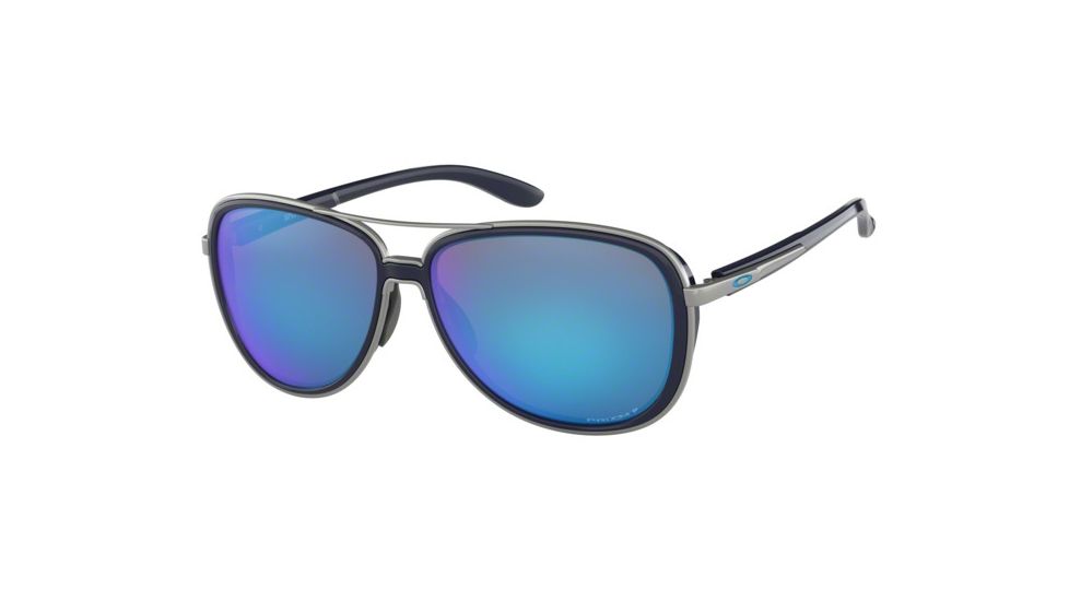 Oakley SPLIT TIME OO4129 Sunglasses 412907-58 - Navy Frame, Prizm Sapphire Polarized Lenses