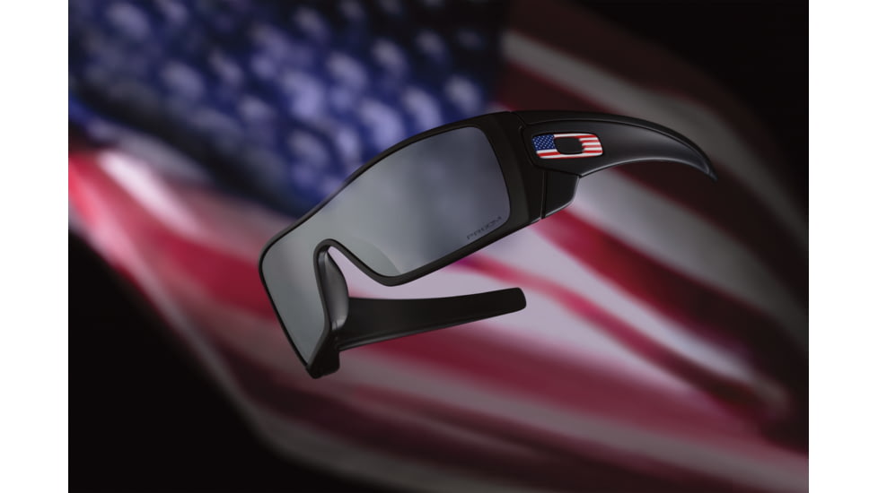 Oakley Standard Issue GasCan Flag Collection Sunglasses, Matte Black Texas w/Black Iridium, OO9014-4060