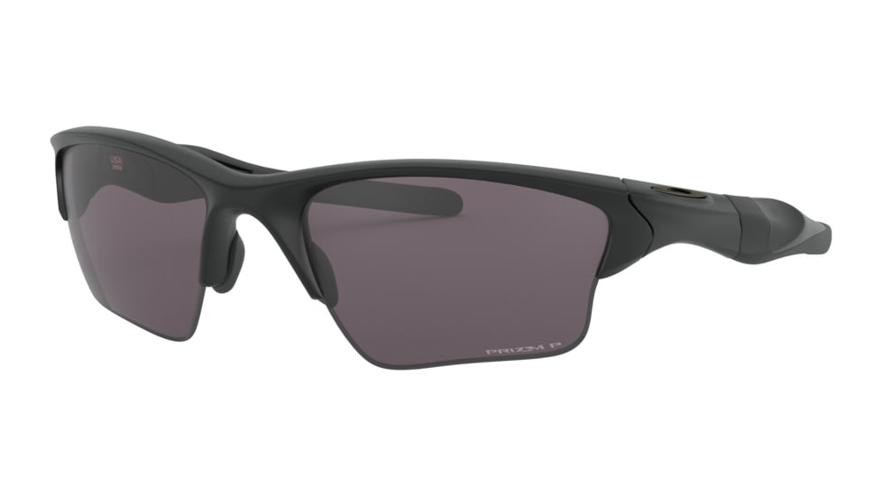Oakley SI Standard Issue Half Jacket 2.0 XL Sunglasses, Matte Black with Prizm Grey Polarized, OO9154-6262