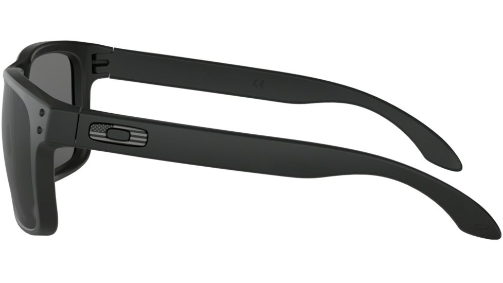 Oakley SI Standard Issue Holbrook Tonal Flag Collection Sunglasses, Matte Black w/Grey, OO9102-E555