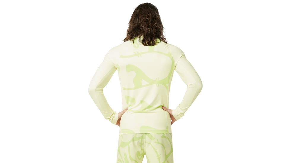 Oakley Staple 1975 Long Sleeve Rashguard - Mens, Pale Lime Yellow, Large, 482600-51A-L