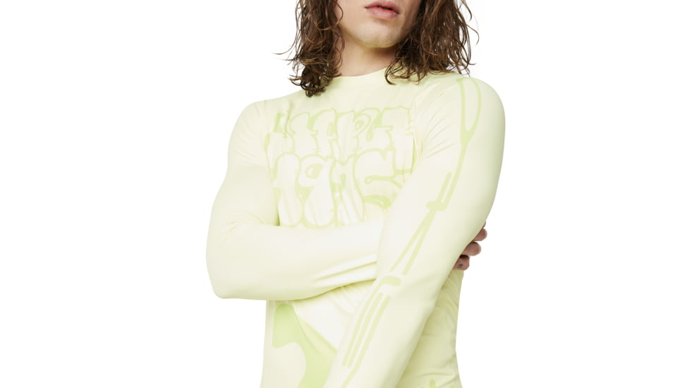 Oakley Staple 1975 Long Sleeve Rashguard - Mens, Pale Lime Yellow, Large, 482600-51A-L