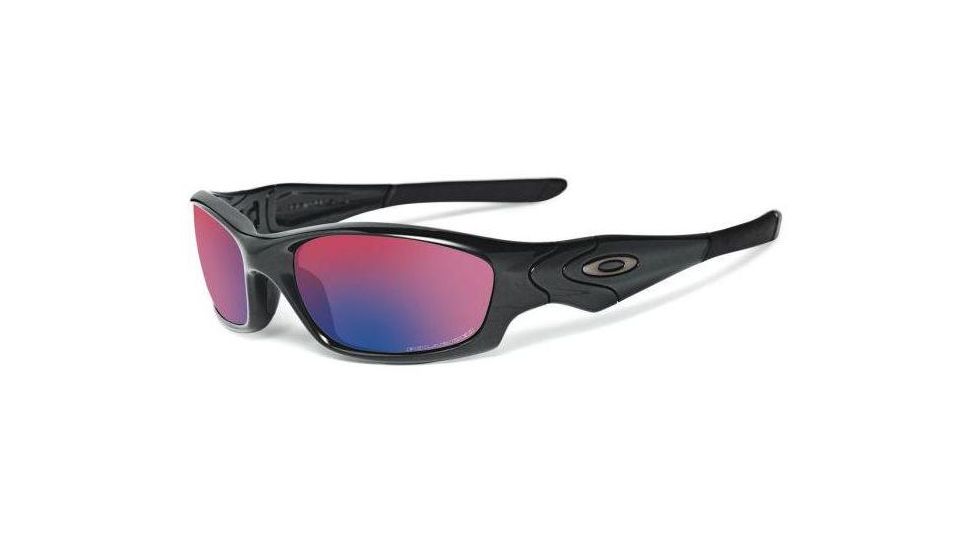 Oakley Straight Jacket - Asian Fit Mens Sunglasses Polished Black Frame, OO Red Iridium Polarized Lens 26-253J