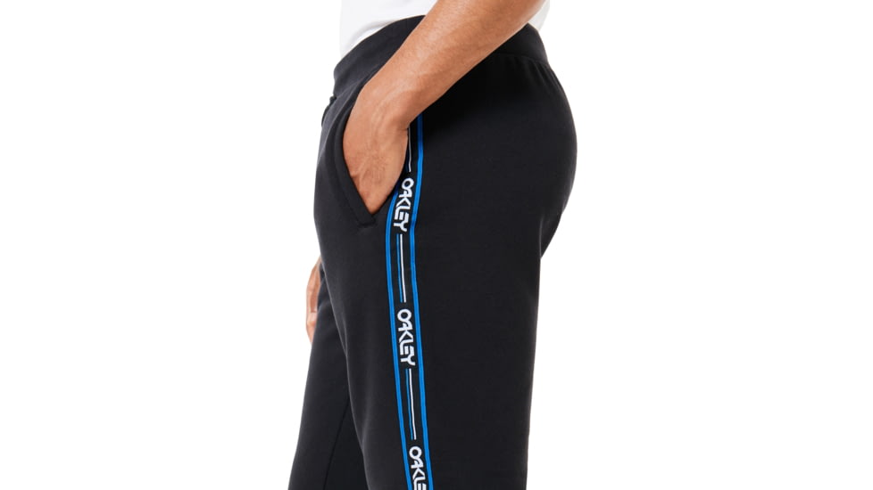 Oakley Street Logo Tape Fleece Pants - Mens, Blackout, Small, 422471-02E-S