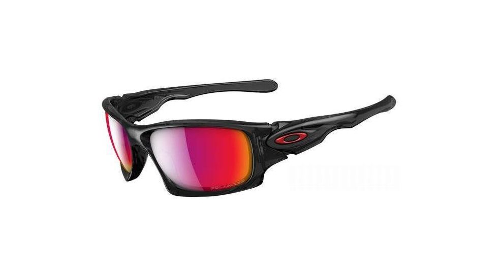Oakley Ten Black Ink Frame w/ Red Polarized Lenses Sunglasses OO9128-06