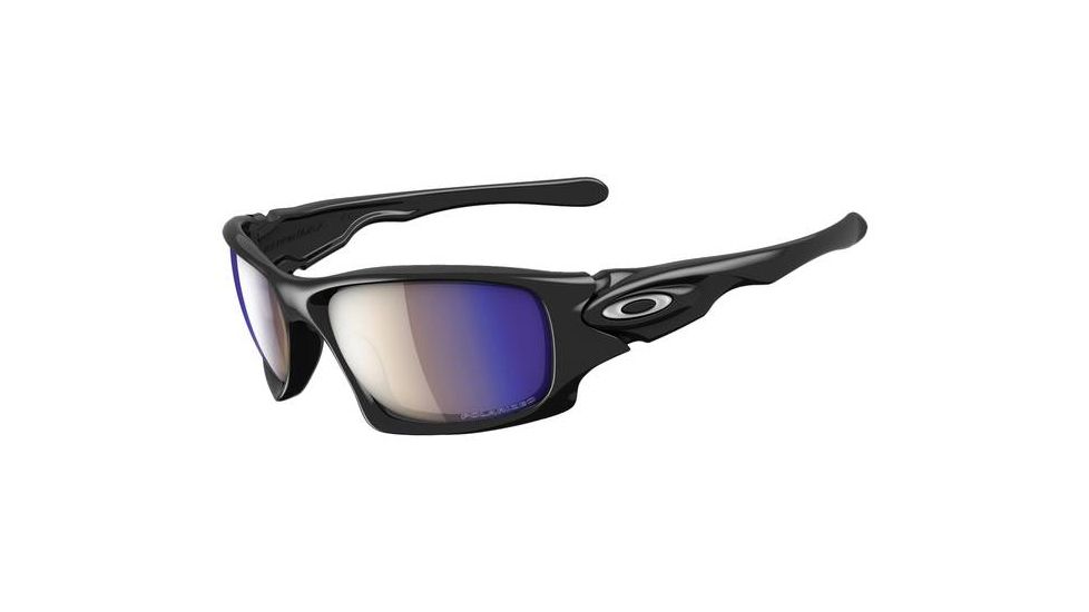 Oakley Ten Polished Black Frame W Shallow Blue Polarized Lenses Men S Sunglasses Oo9128 10