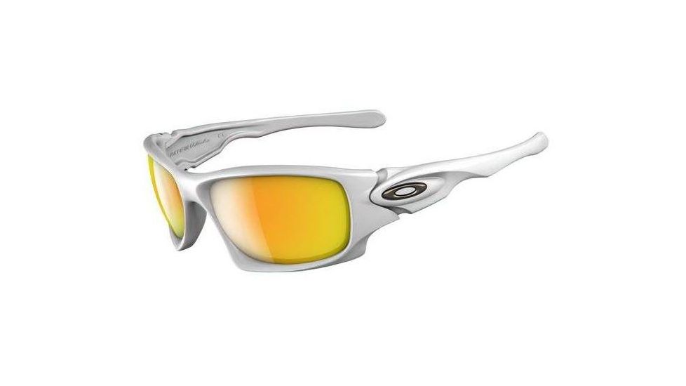 Oakley Ten White Chrome Frame w/ Fire Iridium Lenses Sunglasses OO9128-03