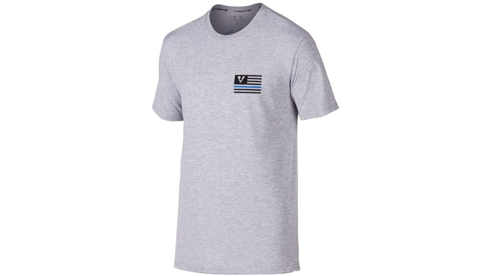 Oakley Thin Blue Line Tee - Mens, Athletic Heather Grey, Extra Large, 455898OEM-24G-XL