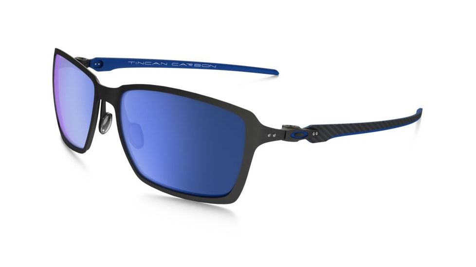 Oakley Tincan Carbon Sunglasses Matte Black Frame, Ice Iridium Lens-OO6017-04