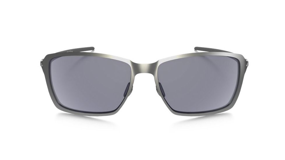 Oakley Tincan Carbon Sunglasses Satin Chrome Frame, Grey Lens-OO6017-01