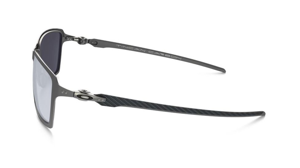 Oakley Tincan Carbon Sunglasses Satin Chrome Frame, Grey Lens-OO6017-01