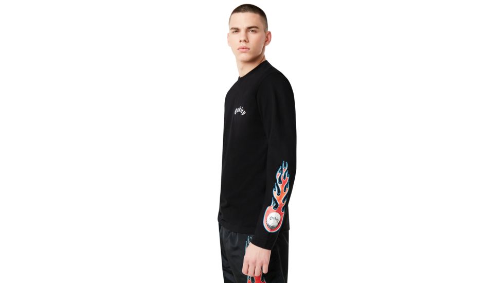 Oakley Tnp Lighting Bolt Long Sleeve T-Shirt - Mens, Blackout, Medium, 457976-02E-M