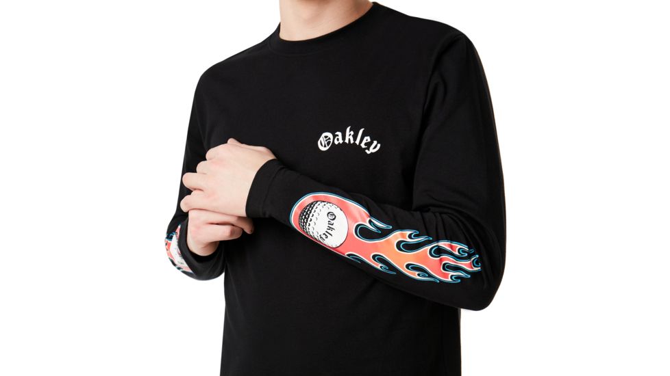 Oakley Tnp Lighting Bolt Long Sleeve T-Shirt - Mens, Blackout, Medium, 457976-02E-M