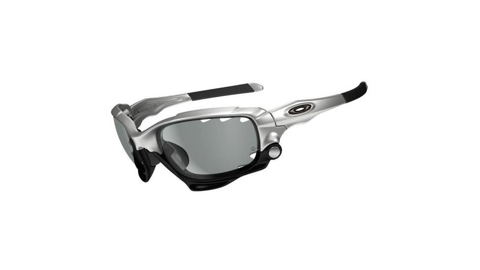 Oakley Transitions Jawbone Sunglasses - Silver Frame w/ Clear Black Iridium Vented Lenses 26-211