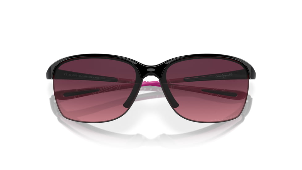 Oakley Unstoppable OO9191 Sunglasses 919110-65 - Polished Black Frame, Rose Gradient Polarized Lenses