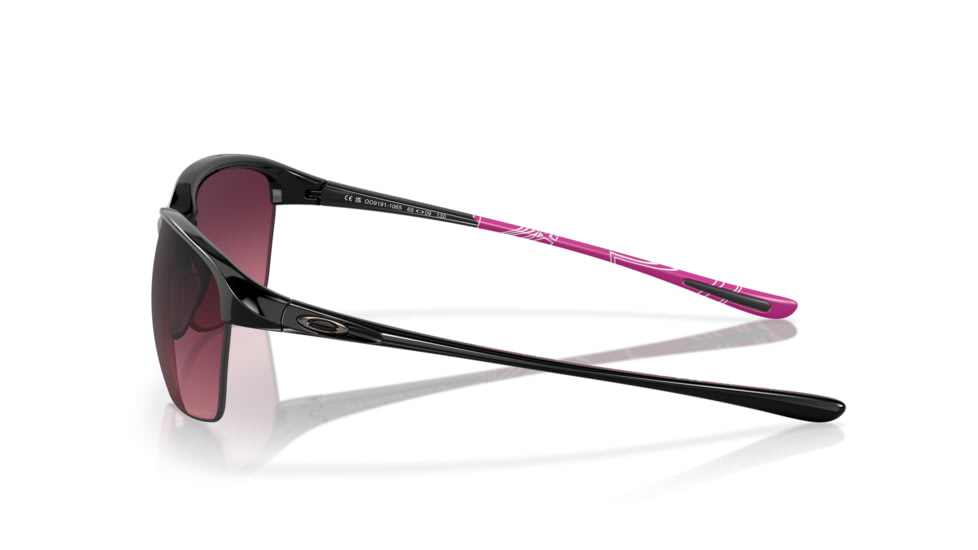 Oakley Unstoppable OO9191 Sunglasses 919110-65 - Polished Black Frame, Rose Gradient Polarized Lenses