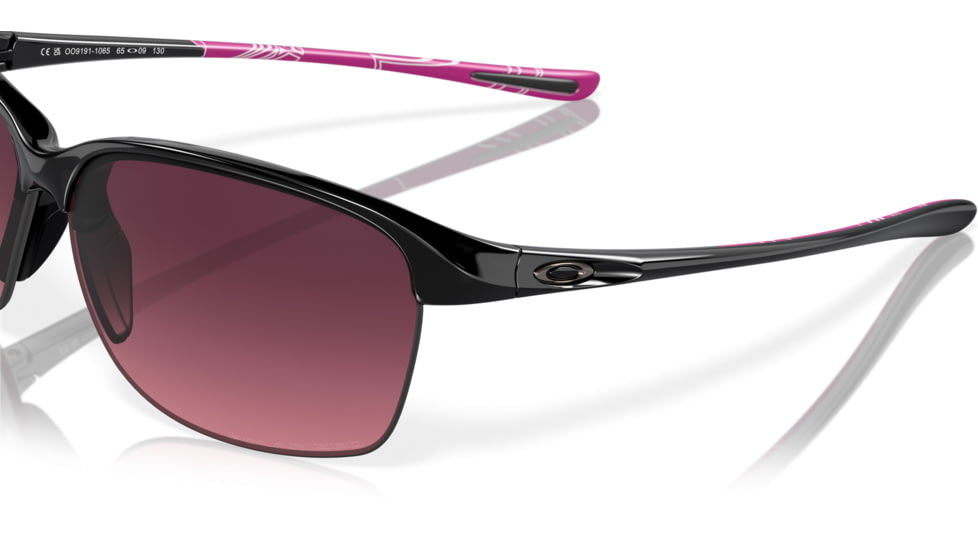 Oakley Unstoppable OO9191 Sunglasses 919110-65 - Polished Black Frame, Rose Gradient Polarized Lenses