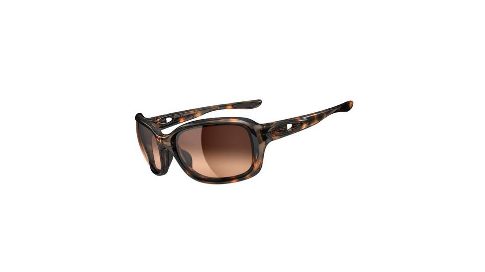 Oakley Urgency Sunglasses, Tortoise Frame, Dark Brown Gradient Lens OO9158-08
