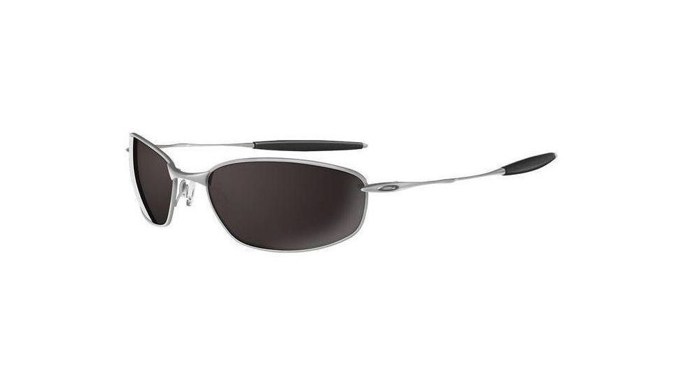 Oakley Whisker Silver Frame w/ Black Iridium Polarized Lenses Sunglasses 26-206